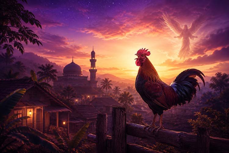 Doa ketika ayam berkokok